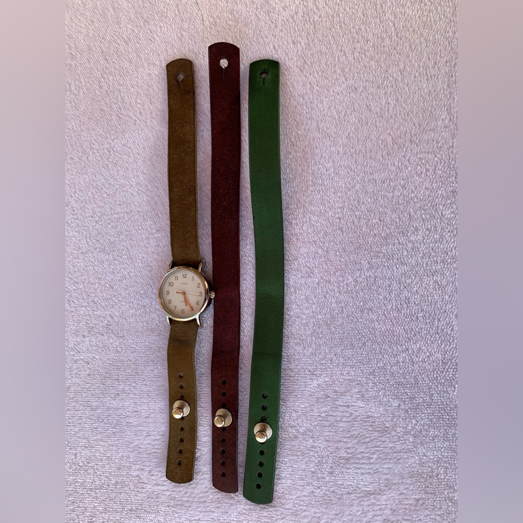 Watch With Three Leather Straps